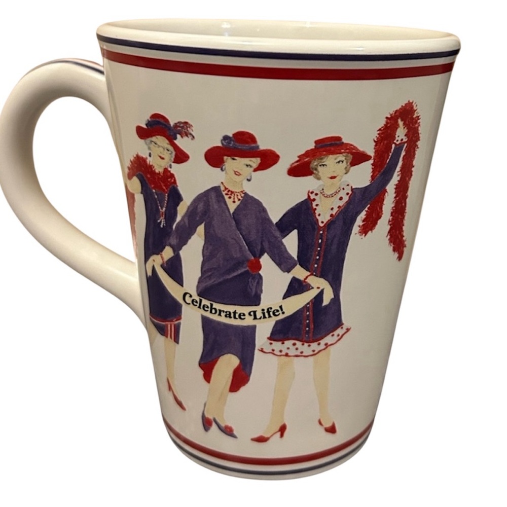 Red Hat Society Celebrate Life Ceramic Mug